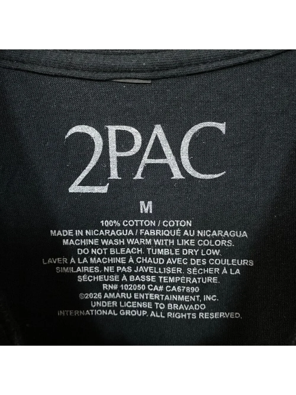 Tupac Portrait Collage Hip Hop Graphic T-Shirt Medium